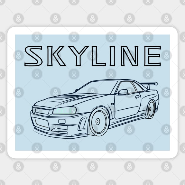 Skyline GTR Sticker by CrimsonsDesign